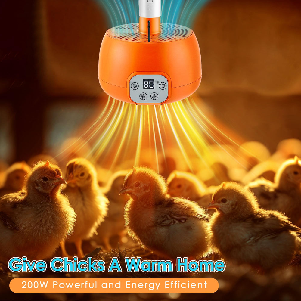 Enhon chicken coop heater side view highlighting slim footprint for snug spaces.