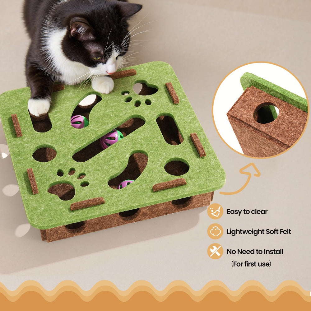 Enioem interactive cat toy size-11-81 image emphasizes compact footprint for small spaces