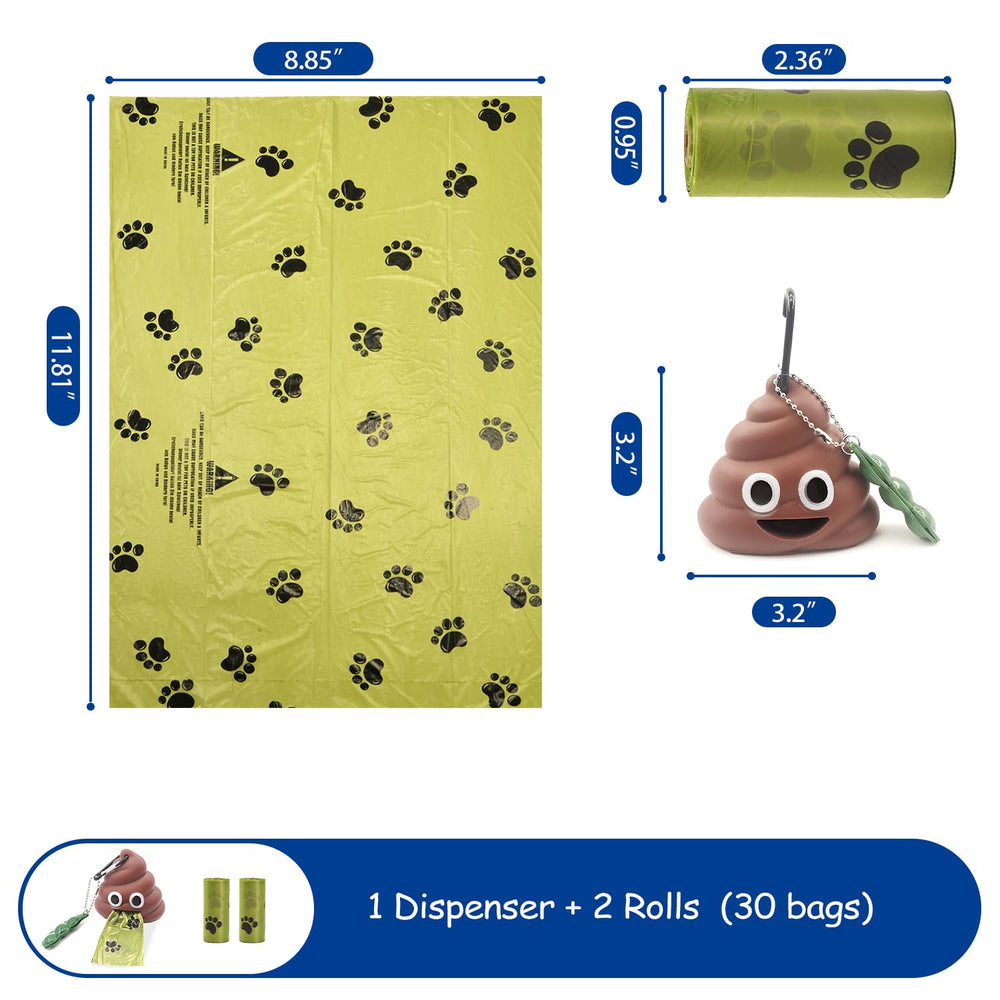 EniwegVoge poop bag dispenser with laughing-face design aids playful retrieval