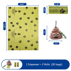 EniwegVoge poop bag dispenser with laughing-face design aids playful retrieval