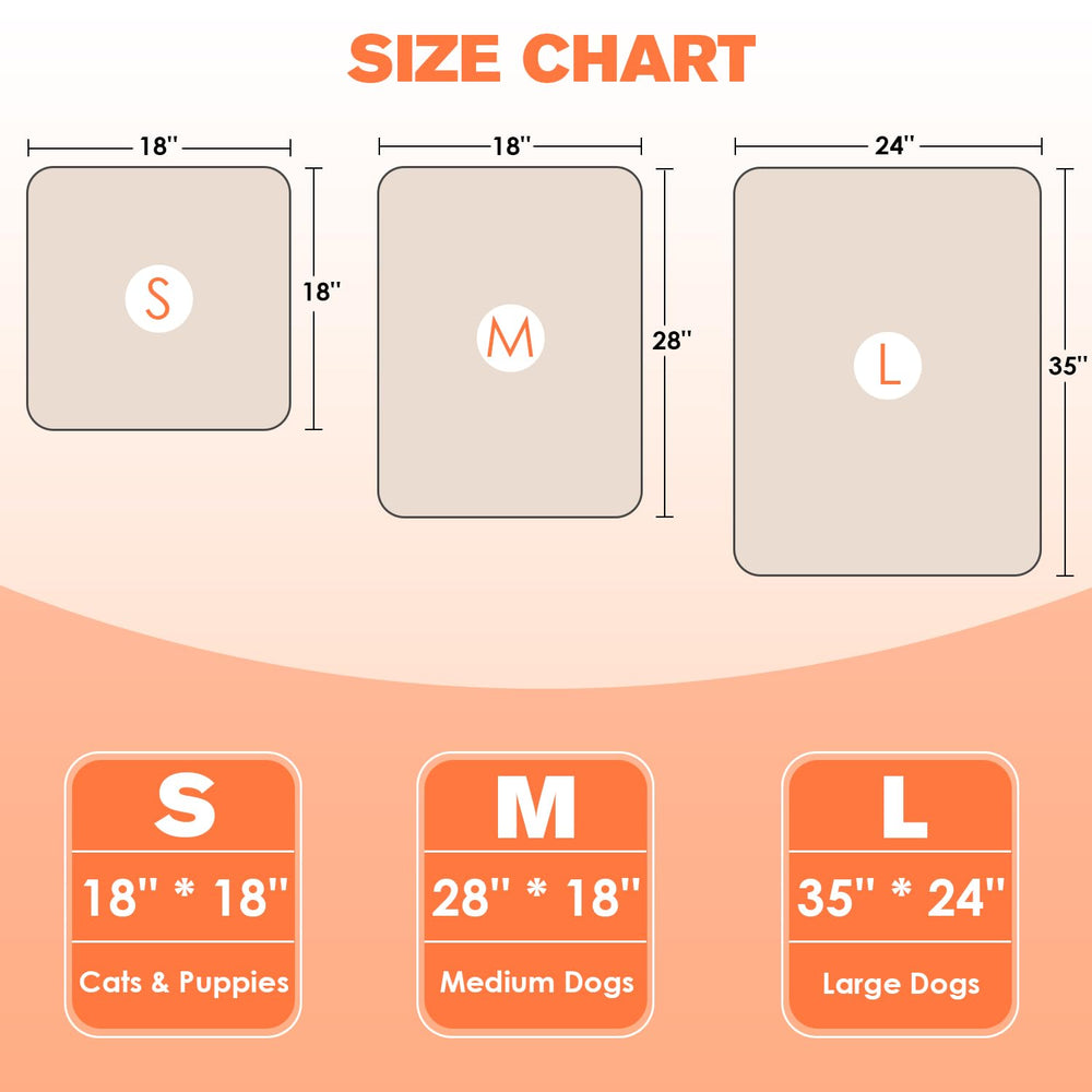 Enjoy Pet dog heating pad in 28x18 size suitable for medium dogs.