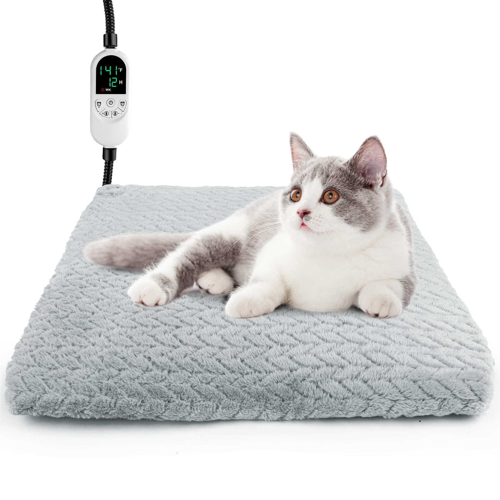 ENJOY PET heated cat bed outer cover is scratch-proof and waterproof for easy cleaning.
