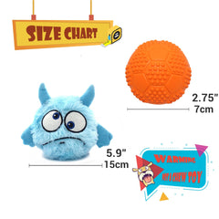 Enjoying blue monster close-up emphasizes soft plush and safe materials
