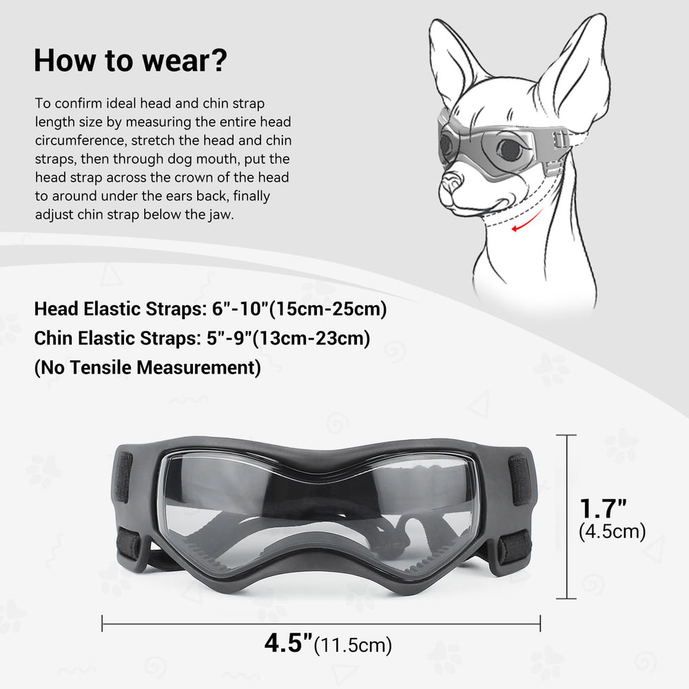 Enjoying dog sunglasses adjustable straps ensure secure fit for active small breeds
