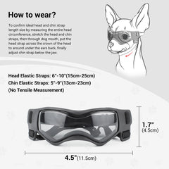 Enjoying dog sunglasses adjustable straps ensure secure fit for active small breeds