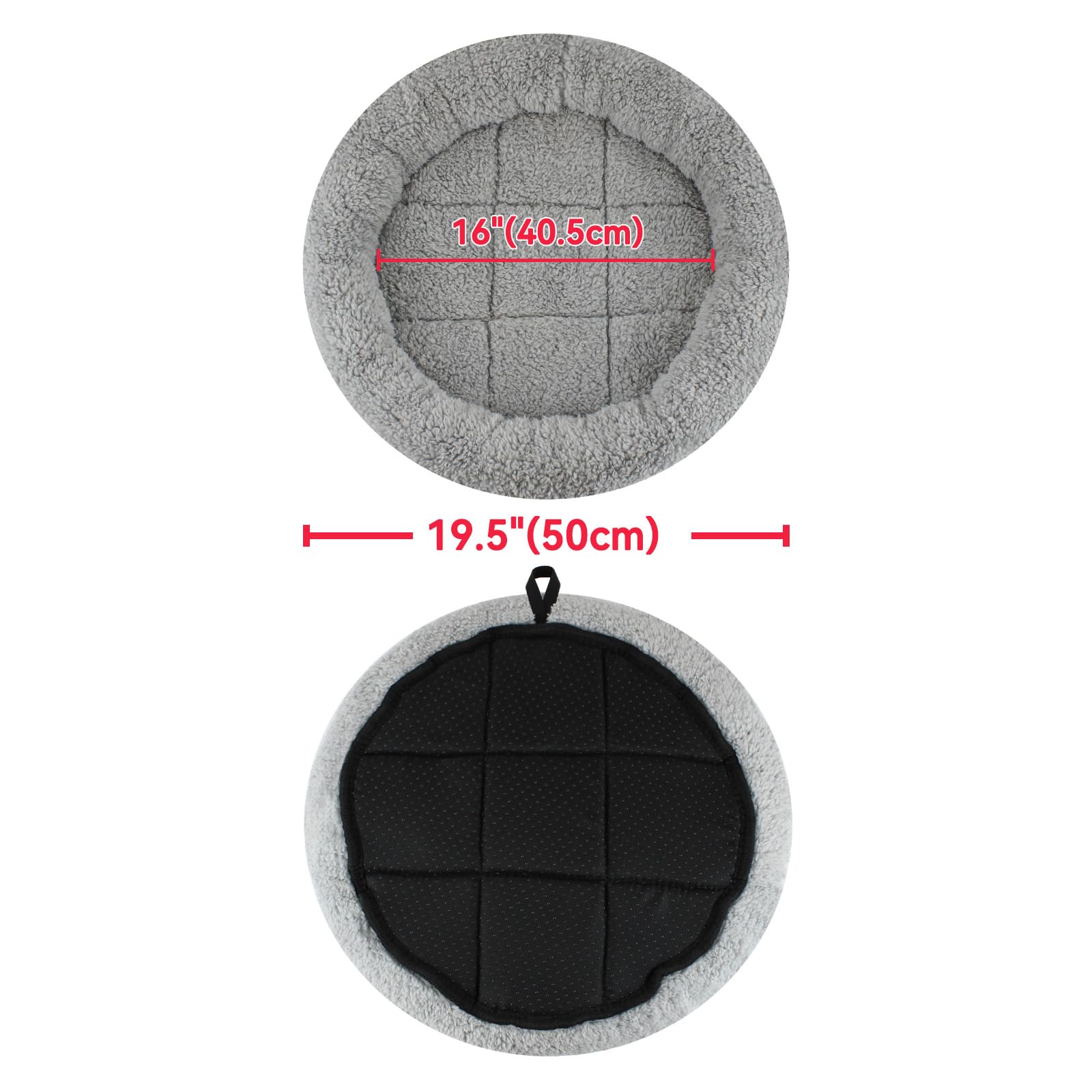 Enjoying plush cat bed mat pillow around raised rim supports secure sleep