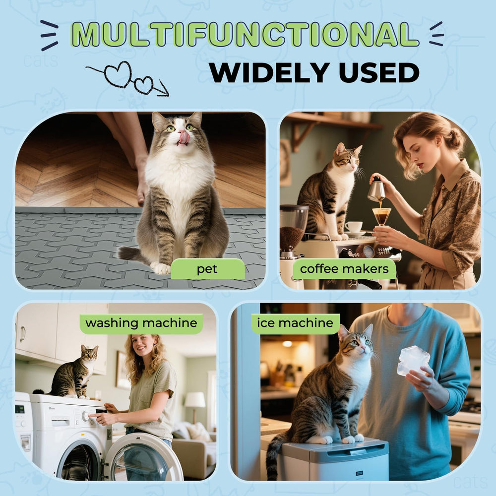 ENNHJD silicone cat litter mat foldable design enables easy storage and quick cleanup.