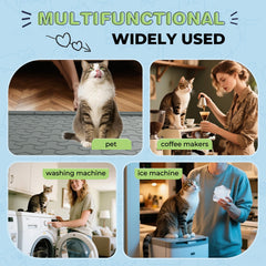 ENNHJD silicone cat litter mat foldable design enables easy storage and quick cleanup.