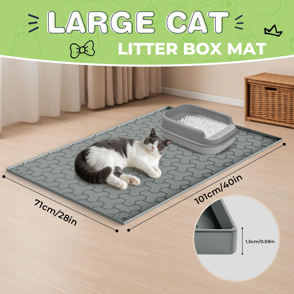 ENNHJD silicone mat with textured surface serves as paw-stimulation massage pad.