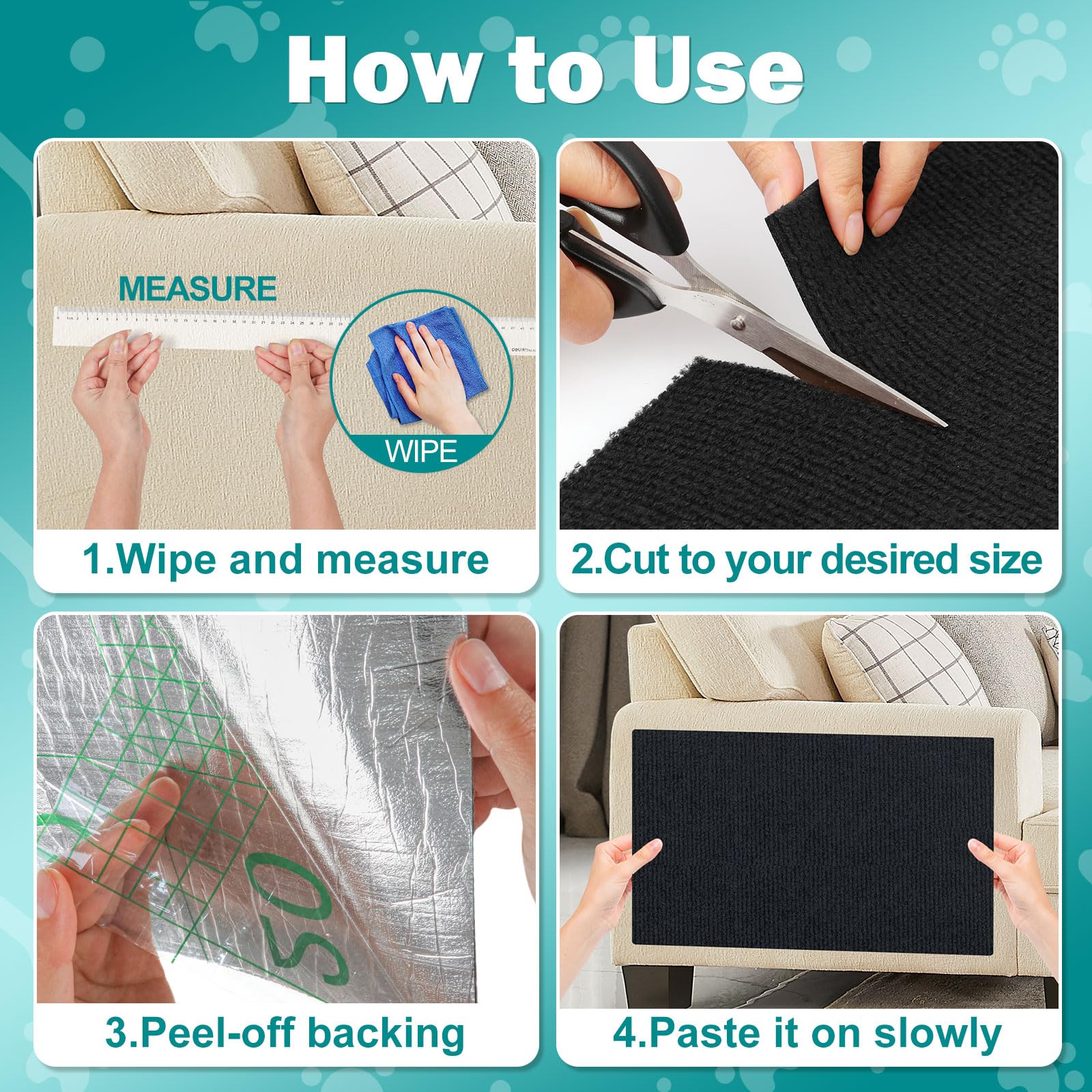 ENONCI cat scratch mat extends life of posts and toys for continued play.