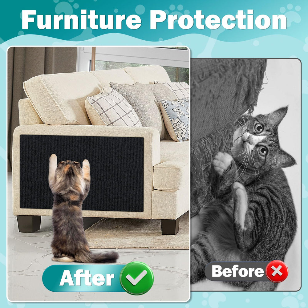 ENONCI couch edge protection mat demonstrates reliable coverage for daily cat scratches.