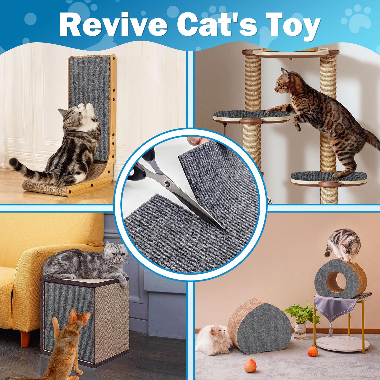 ENONCI durable felt scratch area resists tearing with daily use