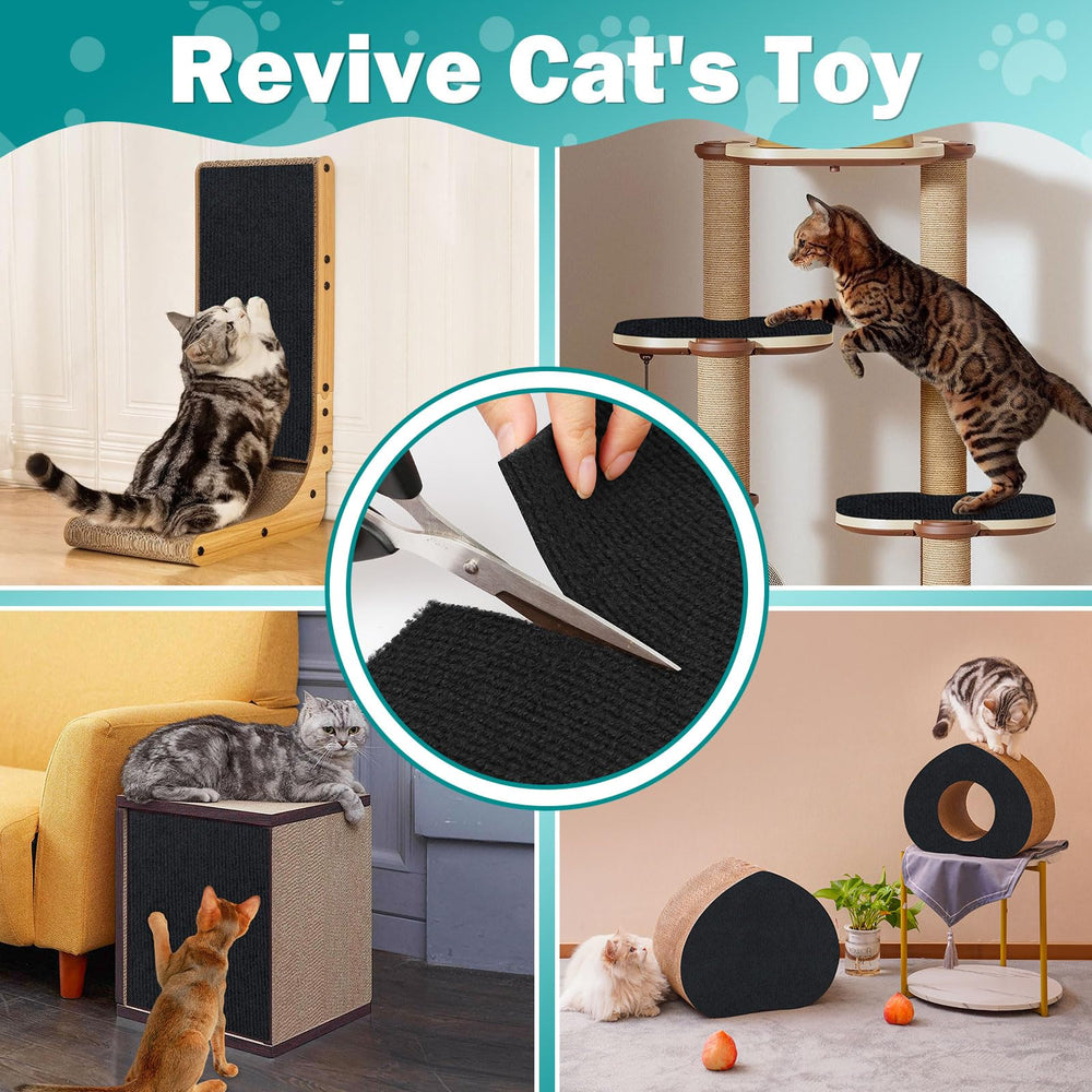 ENONCI trimmable cat scratch pad cutting guide enables precise fit.