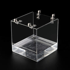 EnoYoo Big Bird Bath Cage water-dish image shows crystal-clear acrylic bath