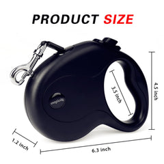 enrgticdg retractable leash close-up on ergonomic handle for comfortable walks.