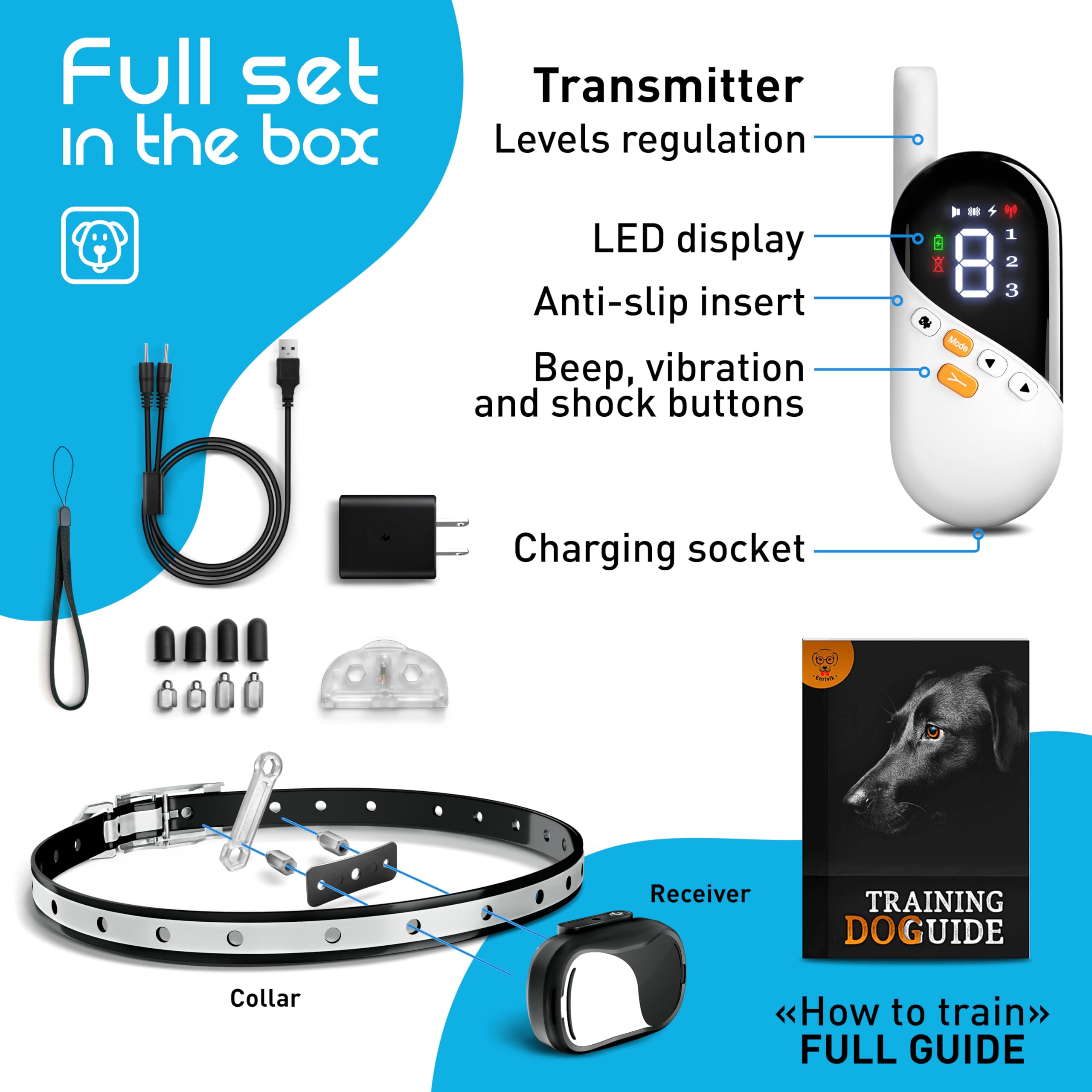 Enrivik long-life battery enables weekly charging for convenience.