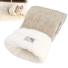 Ensthee saco cama gato interior suave para descanso cálido.