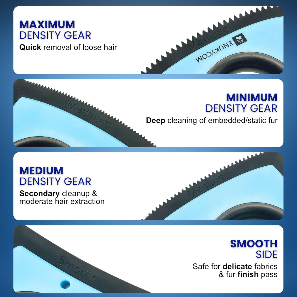 ENUKYCOM dog hair remover compact tool for quick furry clean on upholstery