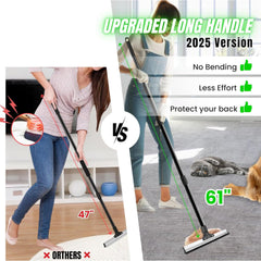 ENUKYCOM dual edge rake toothed rubber edge quickly gathers loose fur and dust
