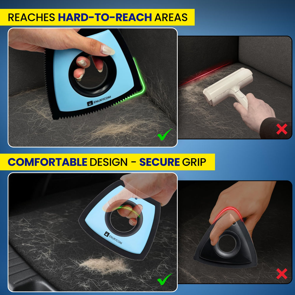 ENUKYCOM fur remover easy clean for car interior and fabric surfaces