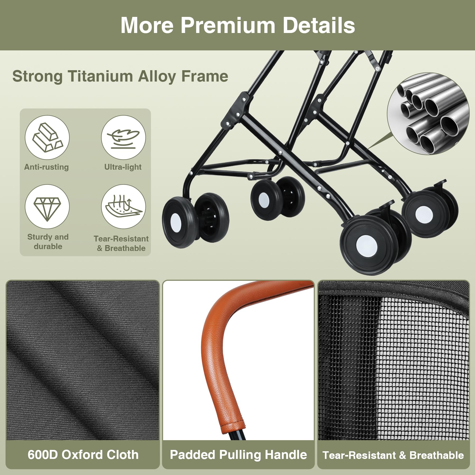 ENVTEK double pet stroller storage pocket for treats and toys on the go