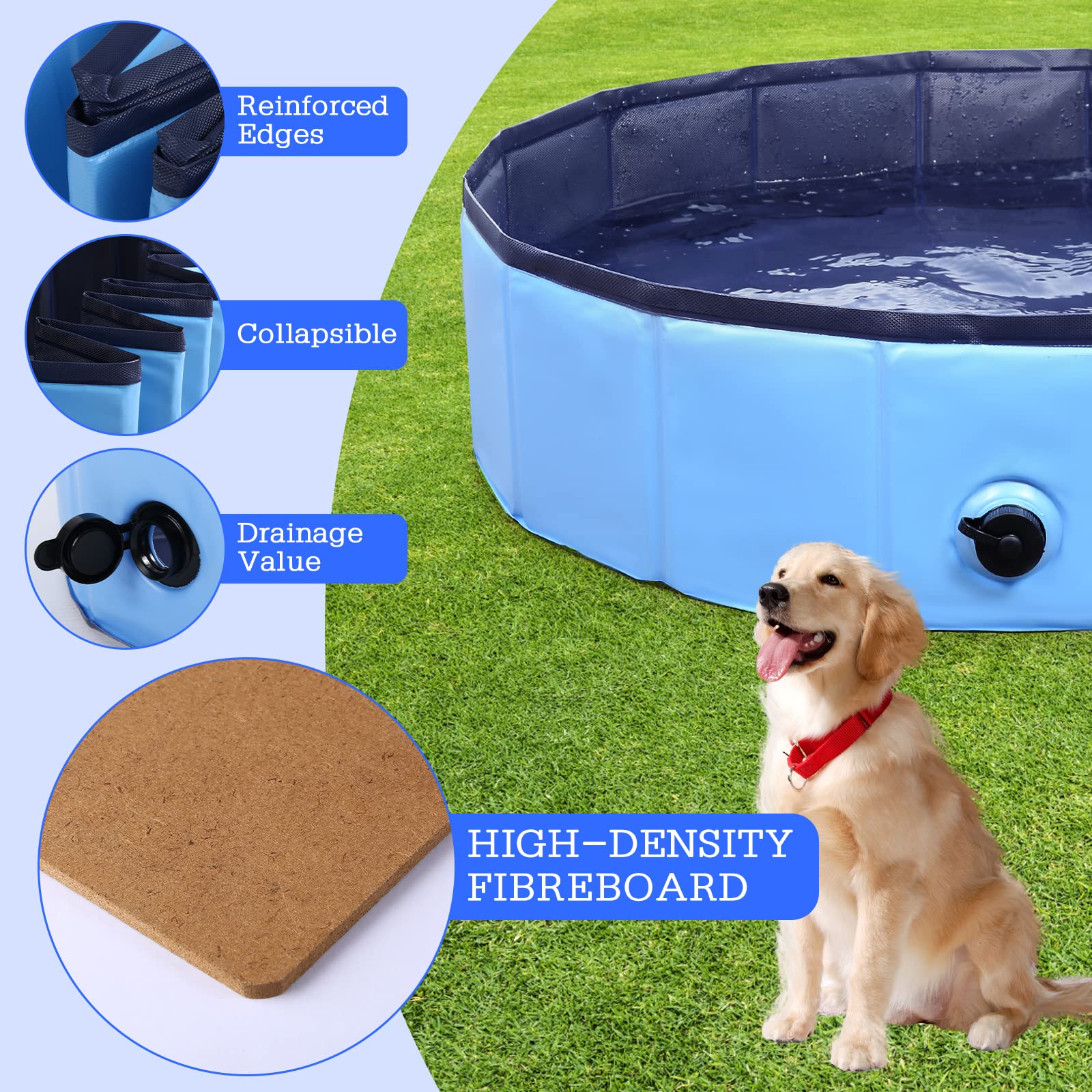 Eooqi foldable dog pool size S used for small dogs.