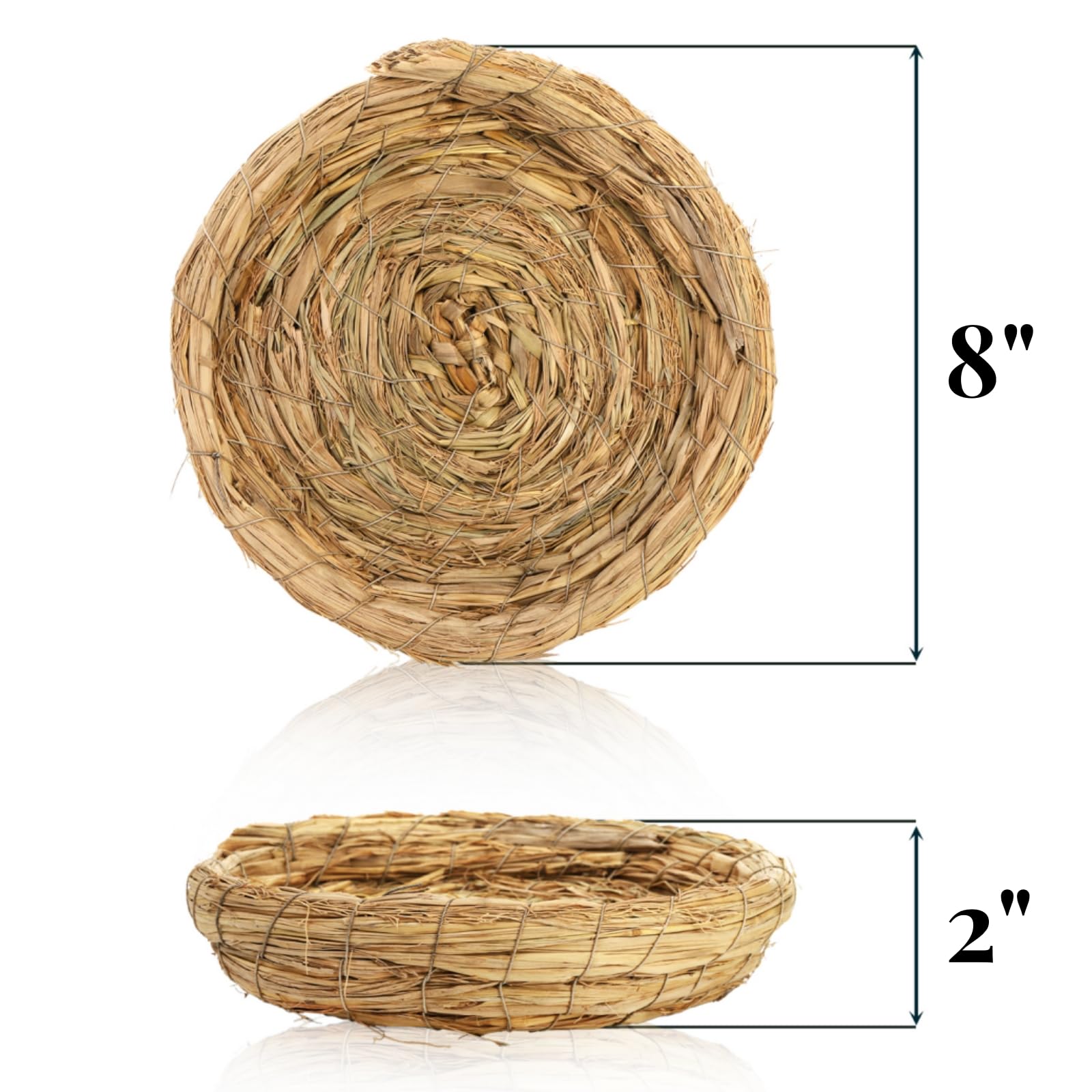Eorbow handwoven straw nest highlighting natural materials for healthy nesting.