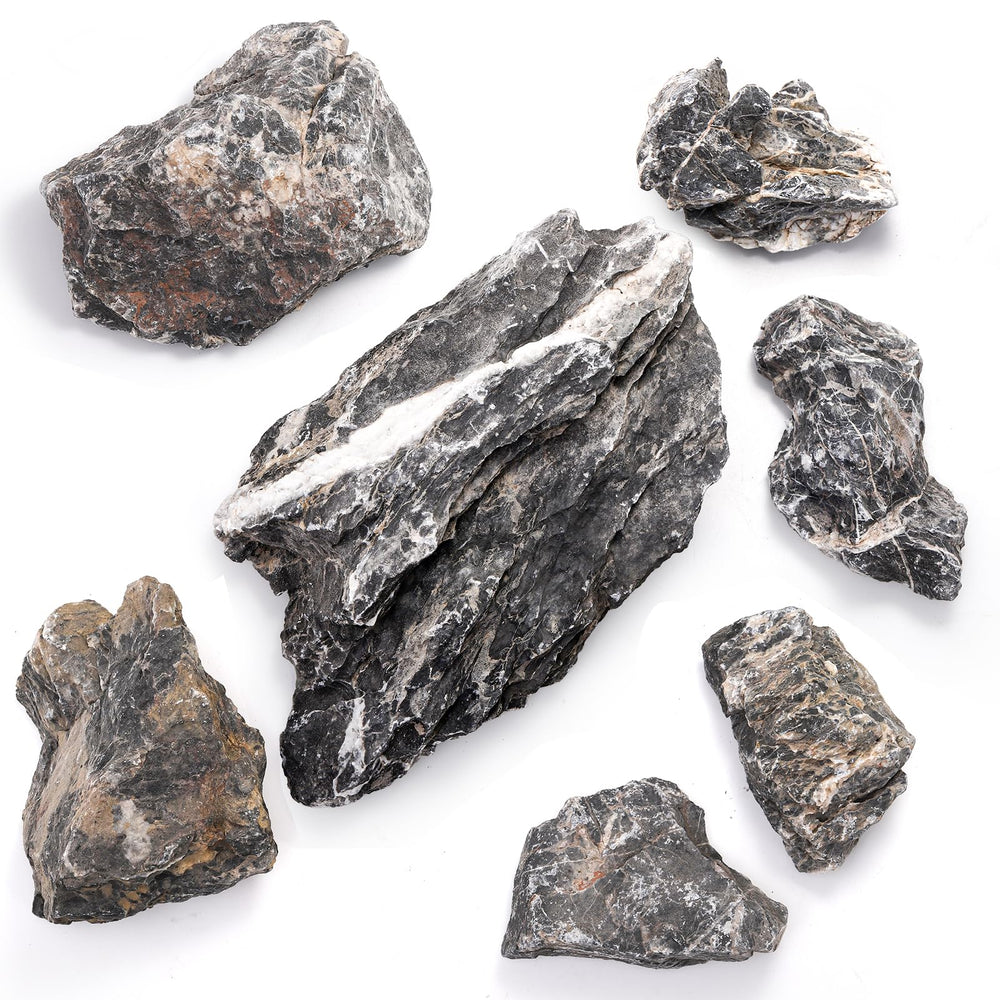 Eorbow Seiryu stone in aquarium landscaping with plants