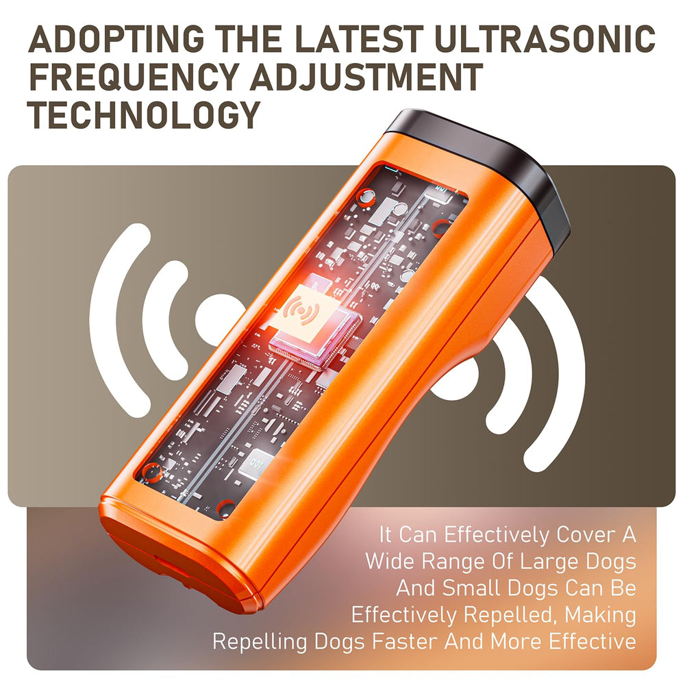 Eorery device with flash mode deters aggressive dogs during outdoor activities.