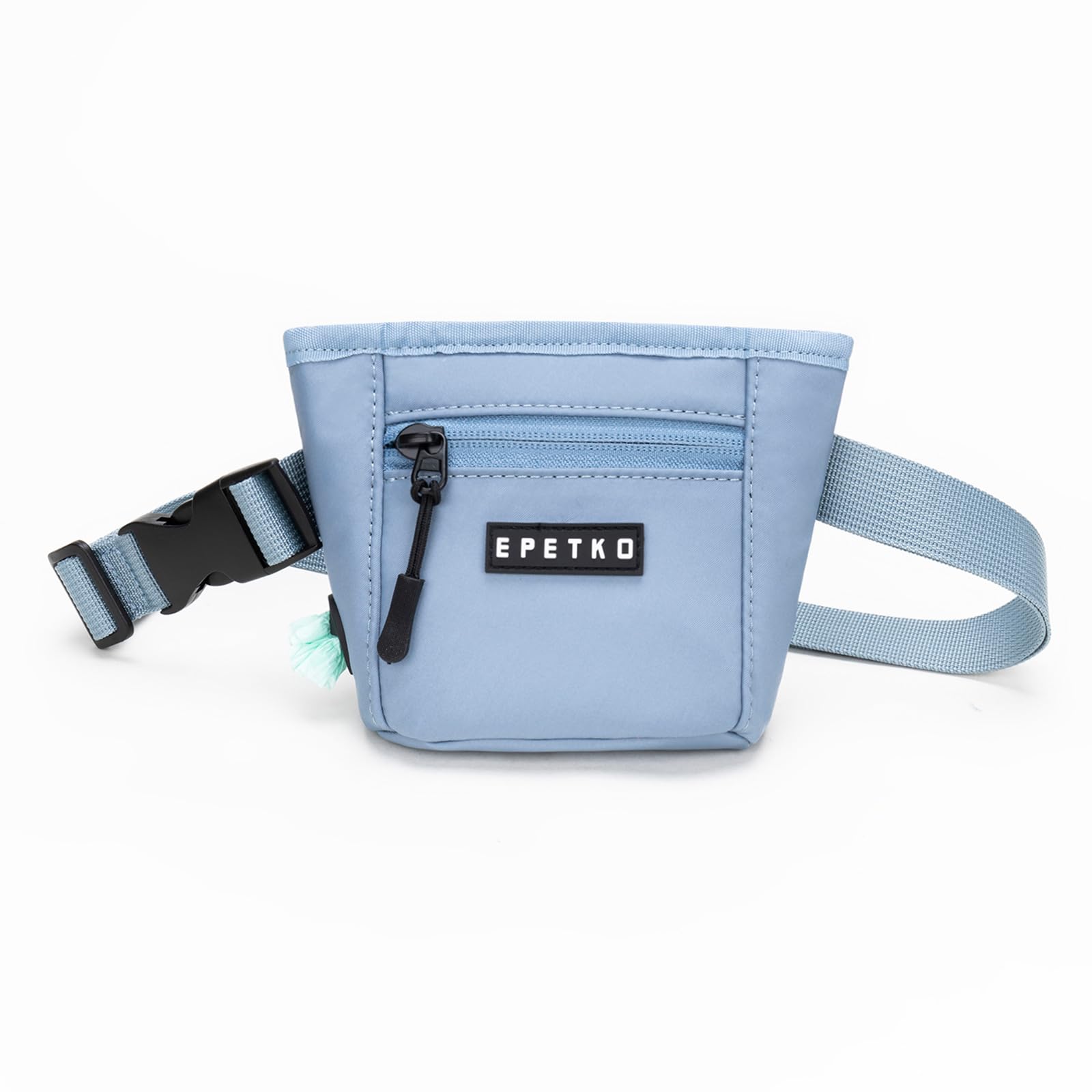EPETKO dog treat pouch with magnet-closure close-up showing quick-access design for training.
