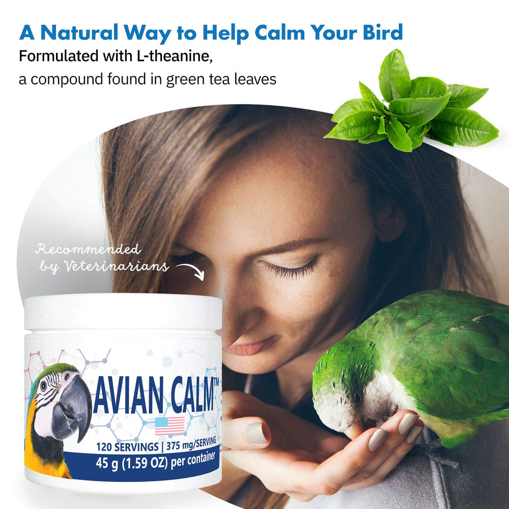 Equa Holistics Avian Calm label back details non-GMO USA-made quality