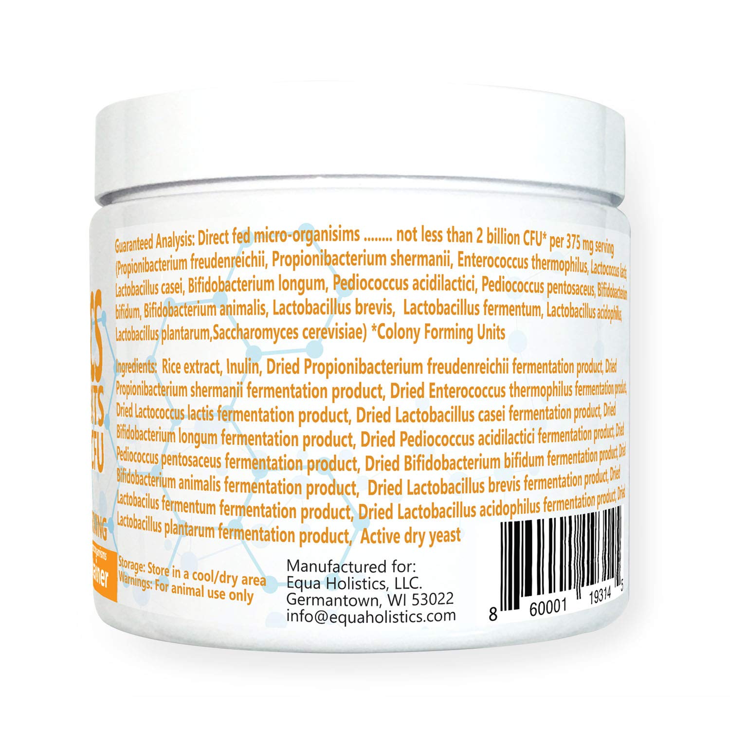 Equa Holistics HealthyGut probiotics sprinkled on rabbit food during feeding