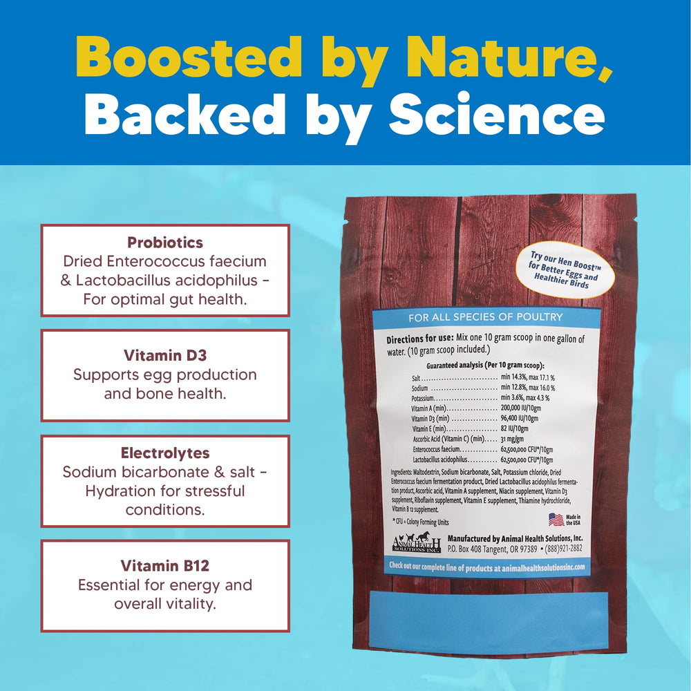 Equerry's Chick Boost label US-made highlights quality and safety
