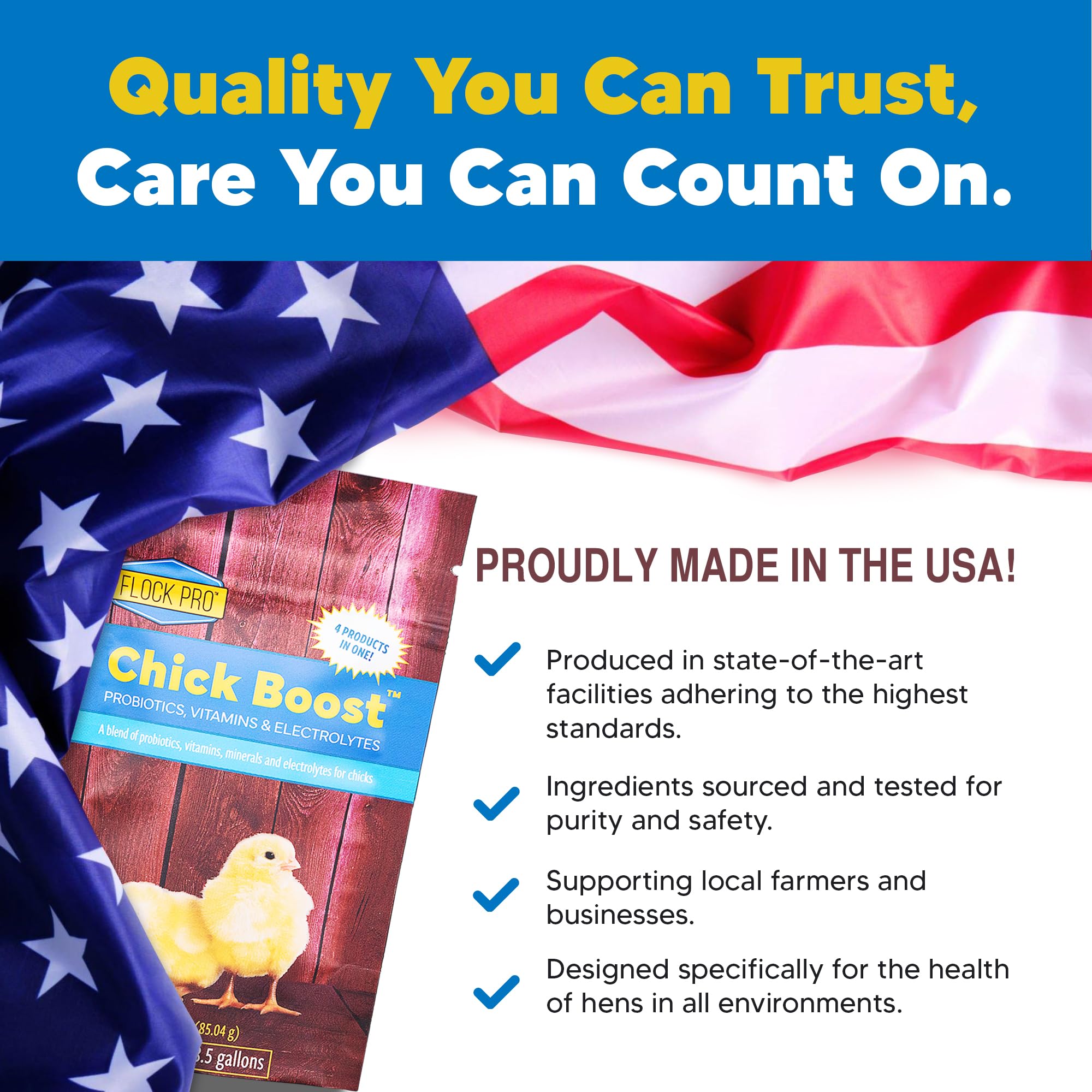 Equerry's Chick Boost four probiotic strains close-up for gut-friendly support