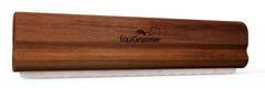 EquiGroomer deshedding brush with slip-resistant handle for secure grooming.