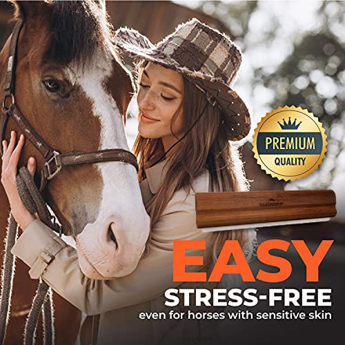 EquiGroomer during shedding season helps manage loose hair efficiently.