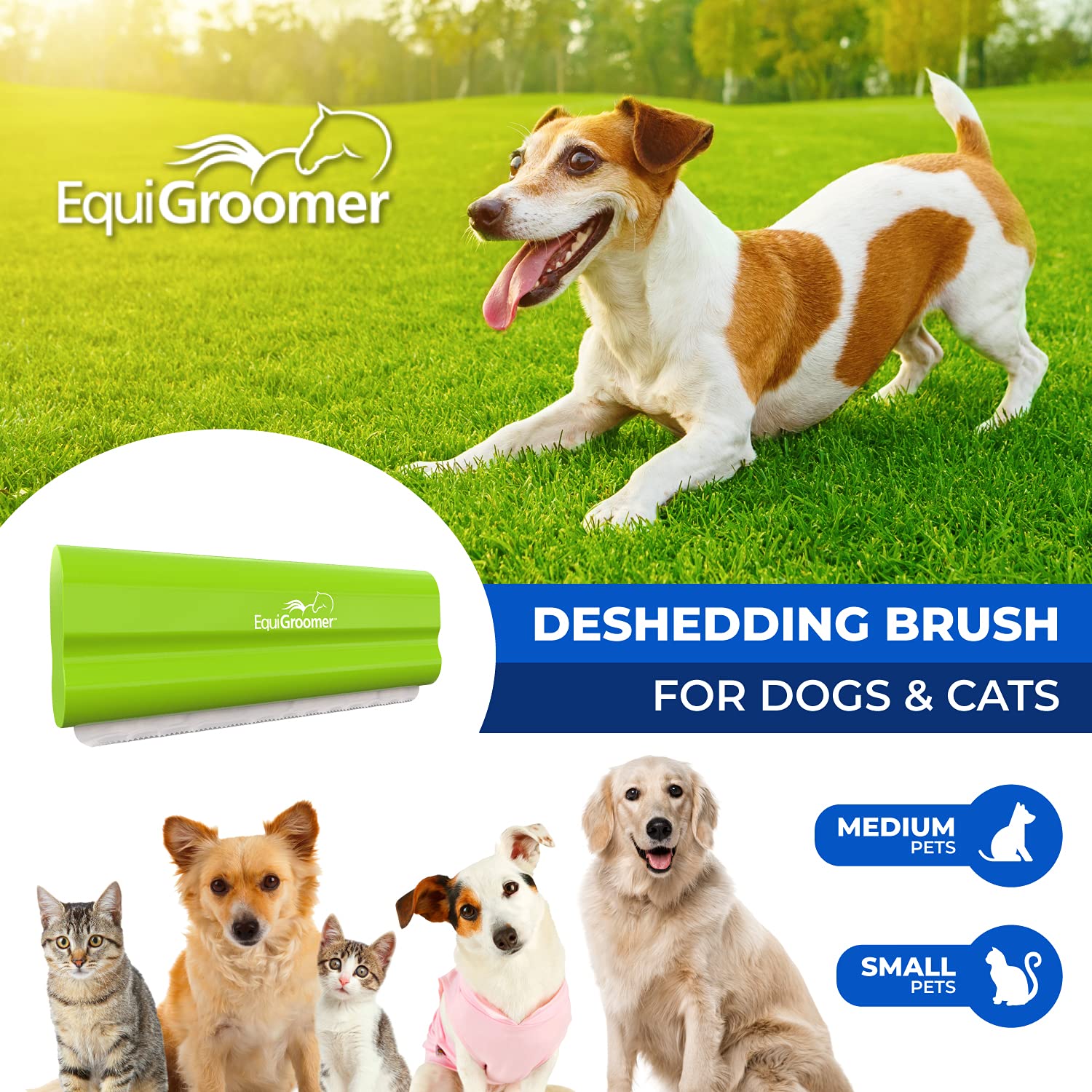 EquiGroomer EasyGroomer deshedding brush close-up blade detail for gentle grooming