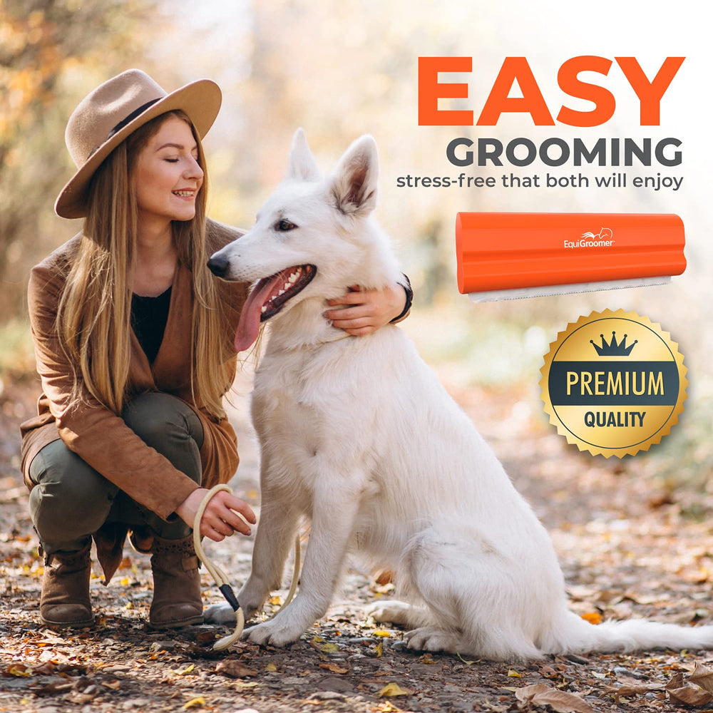 EquiGroomer EasyGroomer brush ergonomic handle for secure grip.