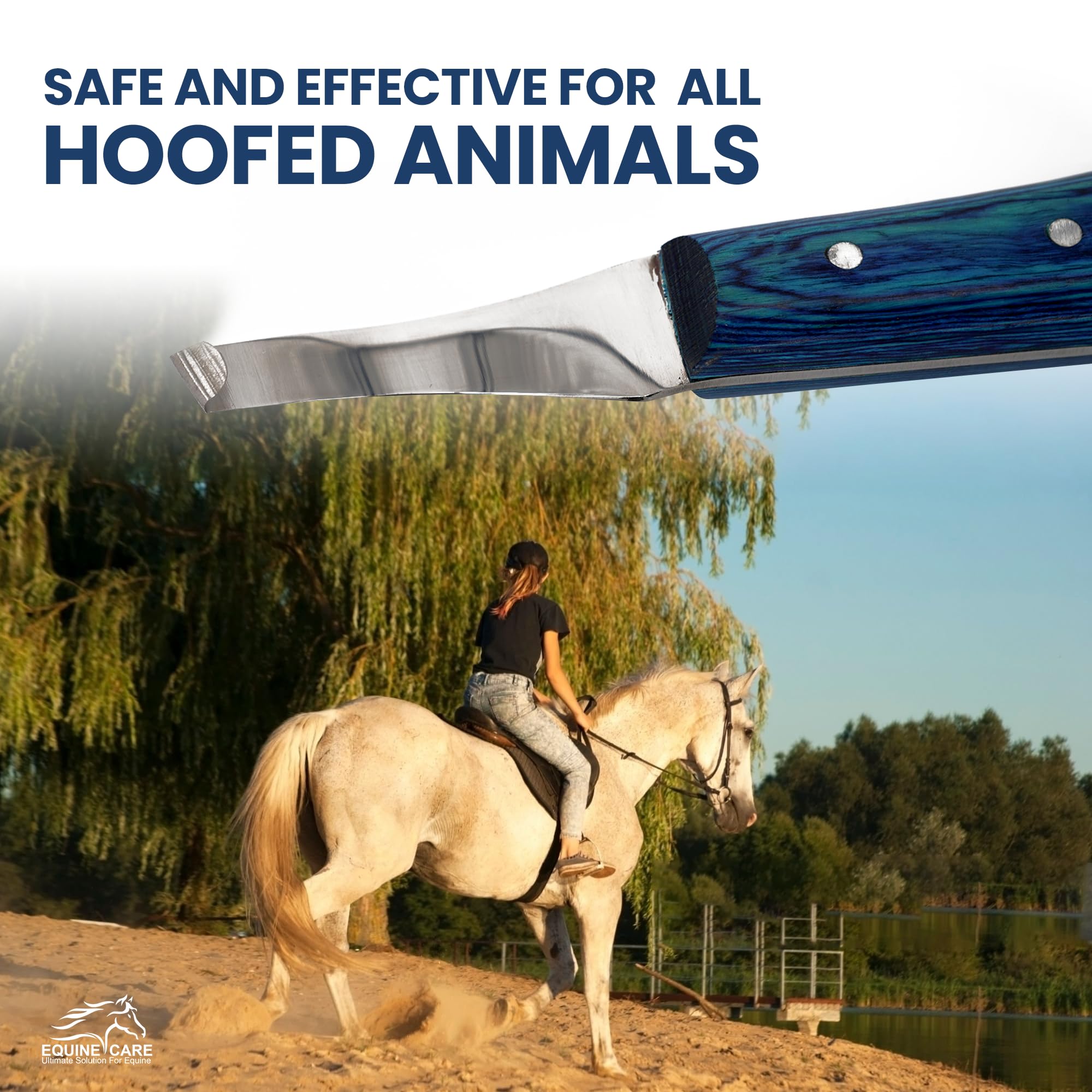Equine Care compact hoof knife for on-the-go hoof care
