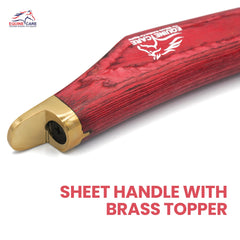 Equine Care hoof knife in professional farrier hand for efficient hoof care