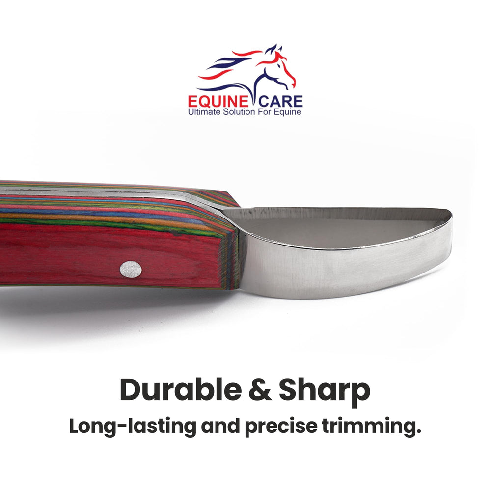 Equine Care J2 hoof knife ergonomic grip handle enabling comfortable trimming sessions