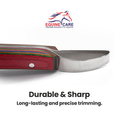 Equine Care J2 hoof knife ergonomic grip handle enabling comfortable trimming sessions