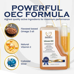 Equinety Ultimate OEC gut-wellness image suggests digestive comfort support for horses.