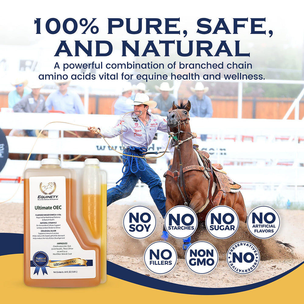 Equinety Ultimate OEC hoof-health focus hints at improved hoof condition and care.