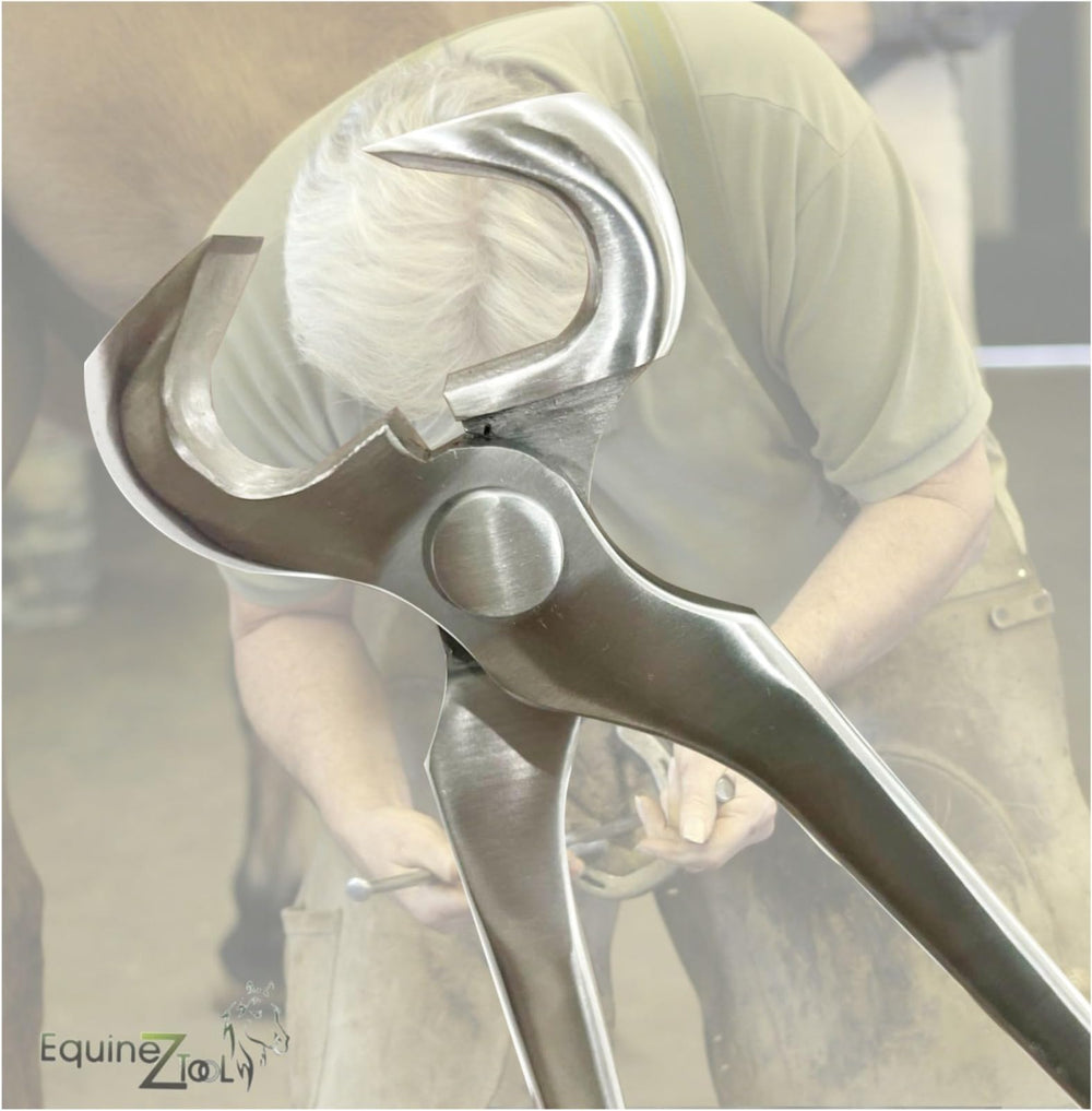 Equinez Tools professional-grade farrier tool in use by a practitioner
