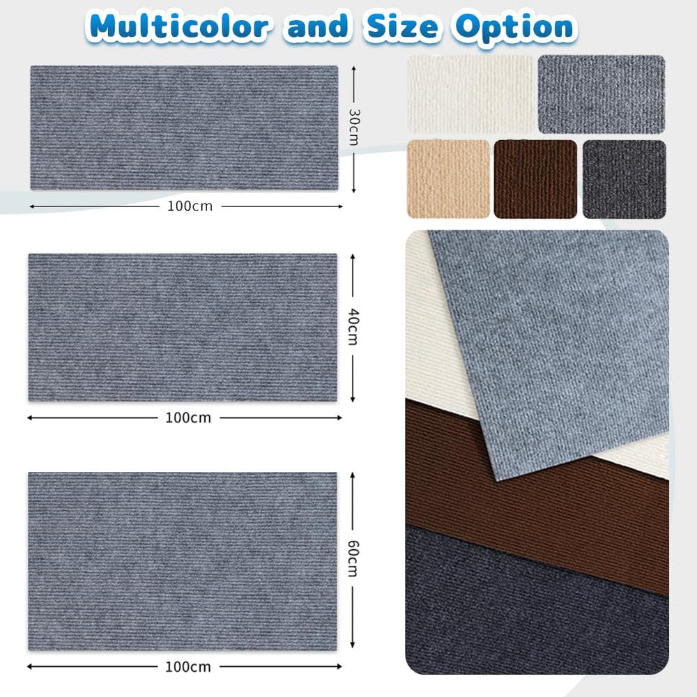 Equmis cat scratcher mat close-up with 40cm size highlighting trim-to-fit capability