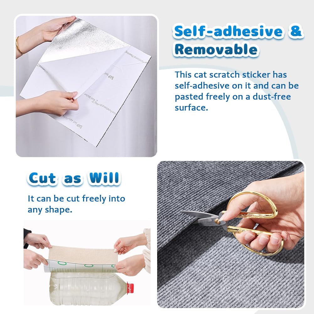 Equmis cat scratcher mat durable polyester fibers with scratching prongs