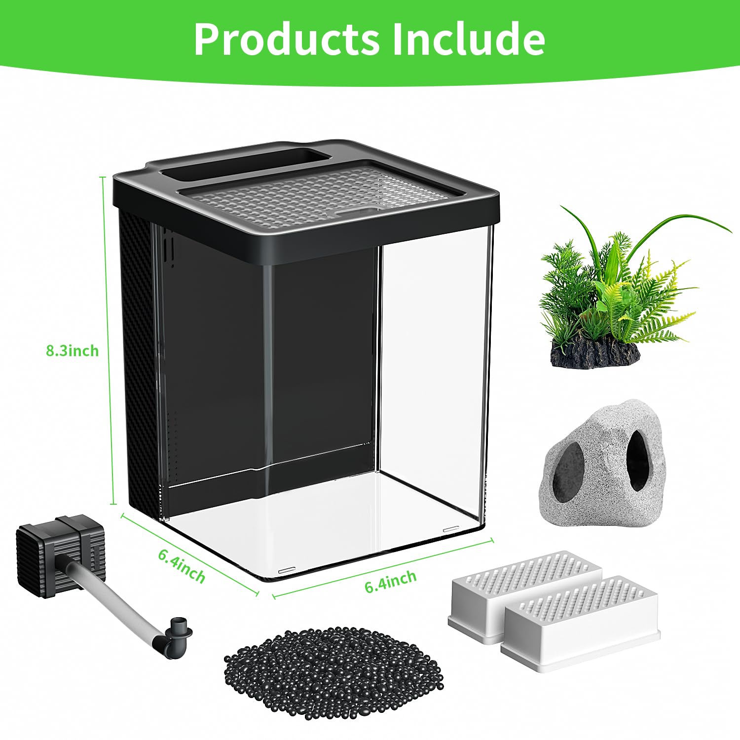 ERAARK Betta Tank water pump ensures steady circulation for reliable aeration.