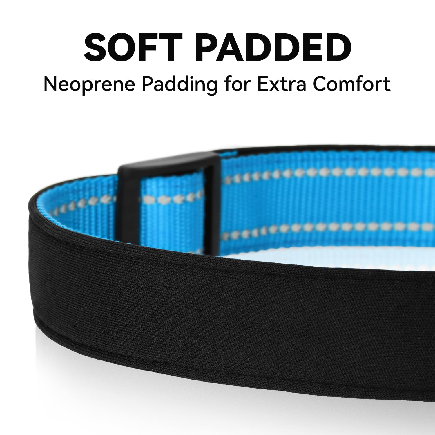 Erbine Adjustable sizes chart demonstrates a snug fit for large dogs