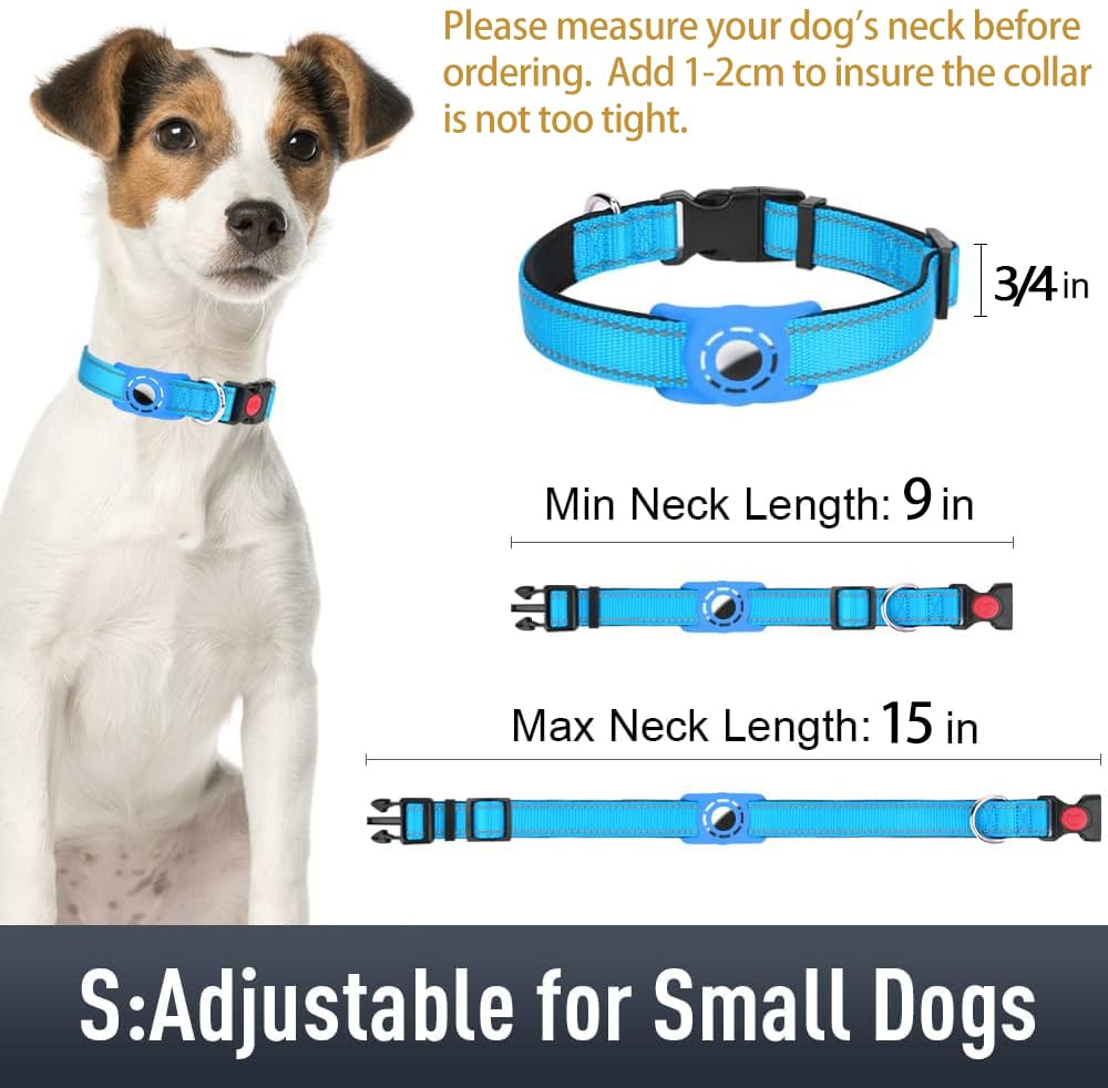 Erbine Airtag Dog Collar durable nylon material suitable for all breeds.